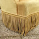 Fauteuil crapaud Style Napoléon III ocre jaune vintage, années 40