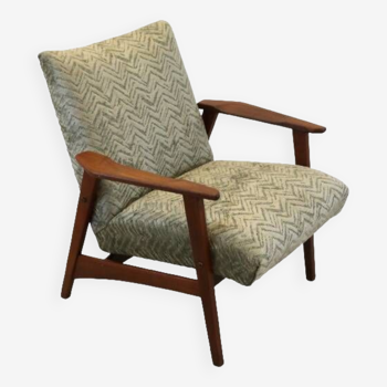 Vintage teak mid century armchair