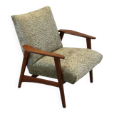 Vintage teak mid century armchair