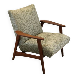 Vintage teak mid century armchair