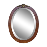 Art Deco beveled oval mirror
