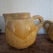 Pair of glazed earthenware jugs from Biot. 1950
