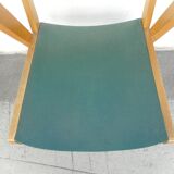 Pair of light wood armchairs