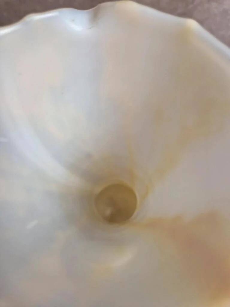 Large yellow and white blown glass pitcher from Italy – 1960s/70s