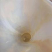 Large yellow and white blown glass pitcher from Italy – 1960s/70s