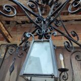 Chandelier art nouveau wrought iron