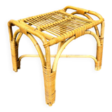 Mid Century Rattan Stool, Czechoslovakia