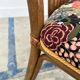 Set of 4 Rausch Rattan Curved Rattan Chairs - Floral Velvet Seats