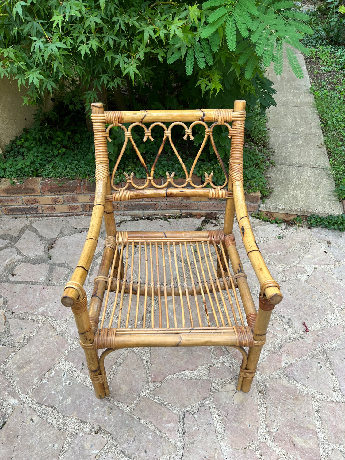 Rattan armchair