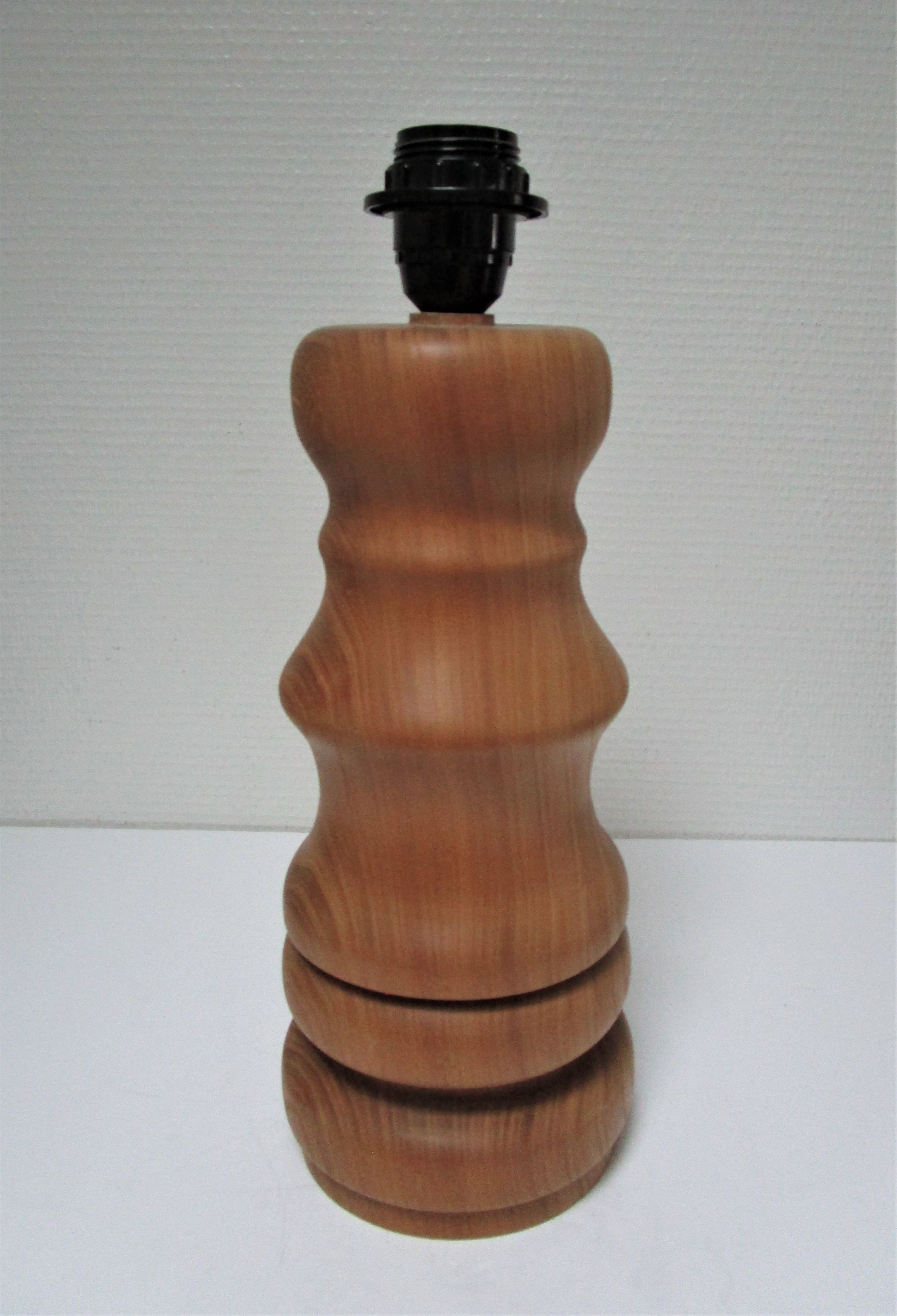 Lamp foot XL solid wood veined turned vintage