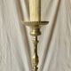 Antique large brass candlestick lamp base