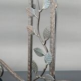 Two-headed wrought iron lamp by Muller, Art Deco, France, Circa 1920