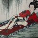 Paires de panneaux muraux chinois Geisha