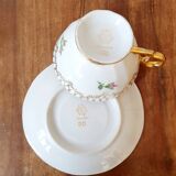 Set of porcelain cups and saucers