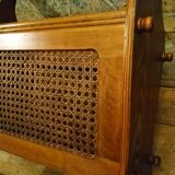 Oak caned magazine rack