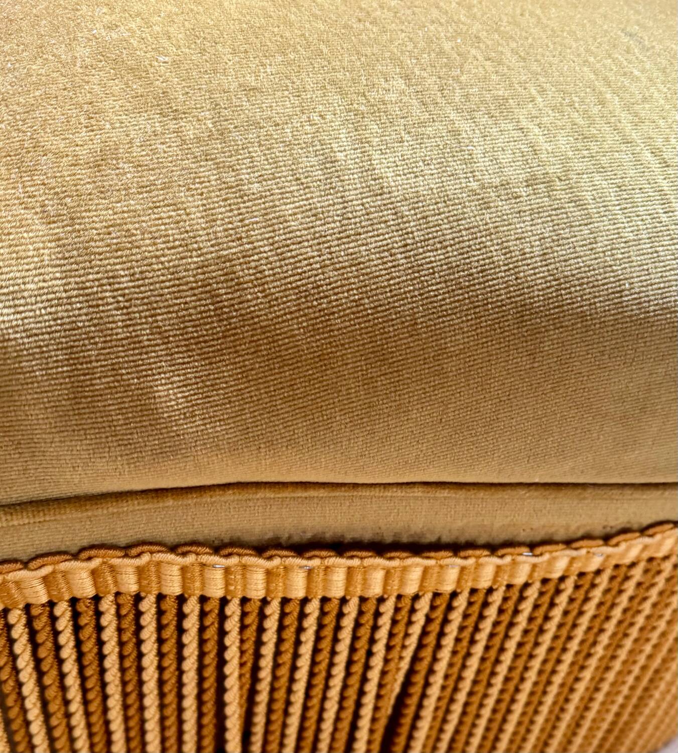 Mustard velvet armchair