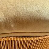 Mustard velvet armchair