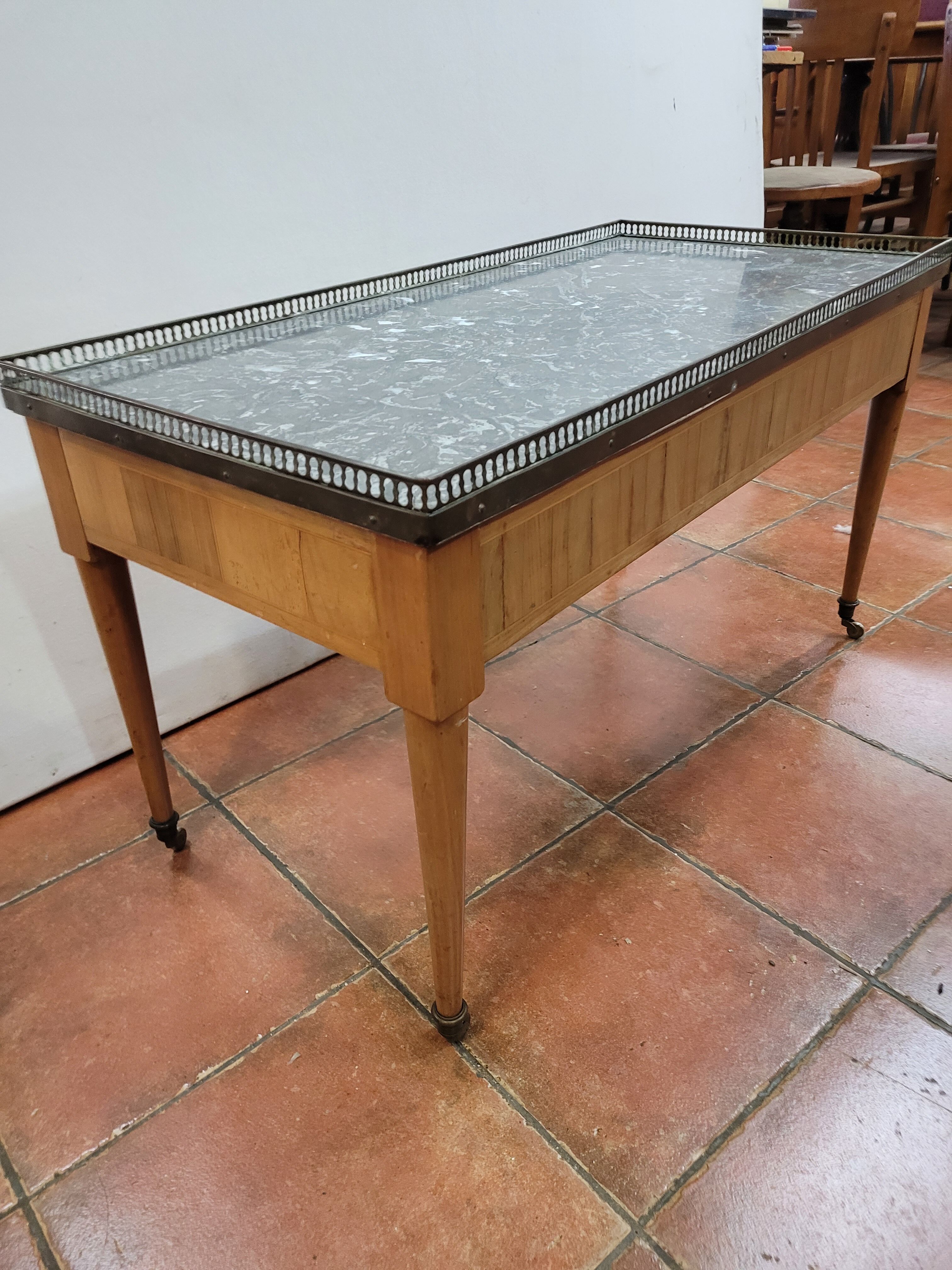 Louis XVI style cherry wood coffee table