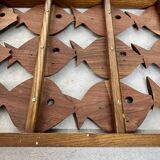 Old teak frame "fish" Scandinavian design of the 60s vintage decoration