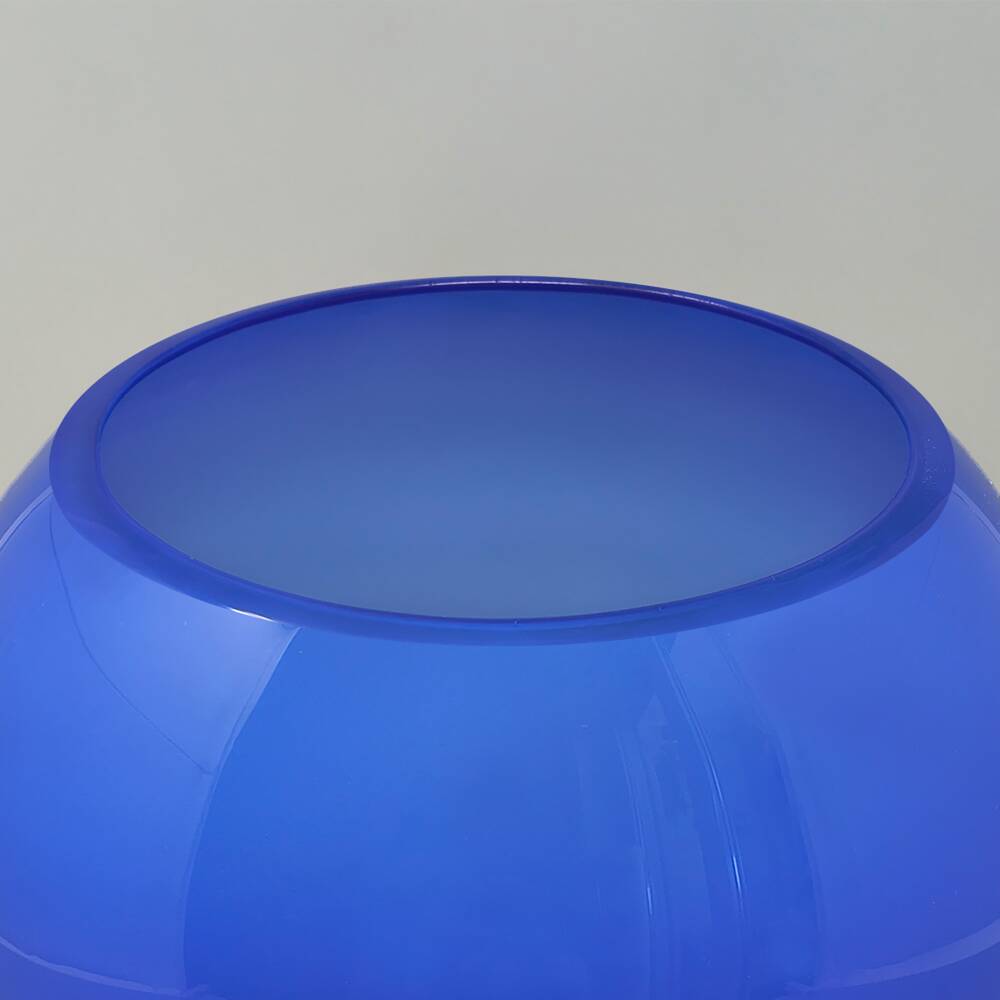 1970s Mid-Century Blue Vase by Ind. Vetraria Valdarnese. Made in Italy