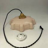 Pink opaline pendant light