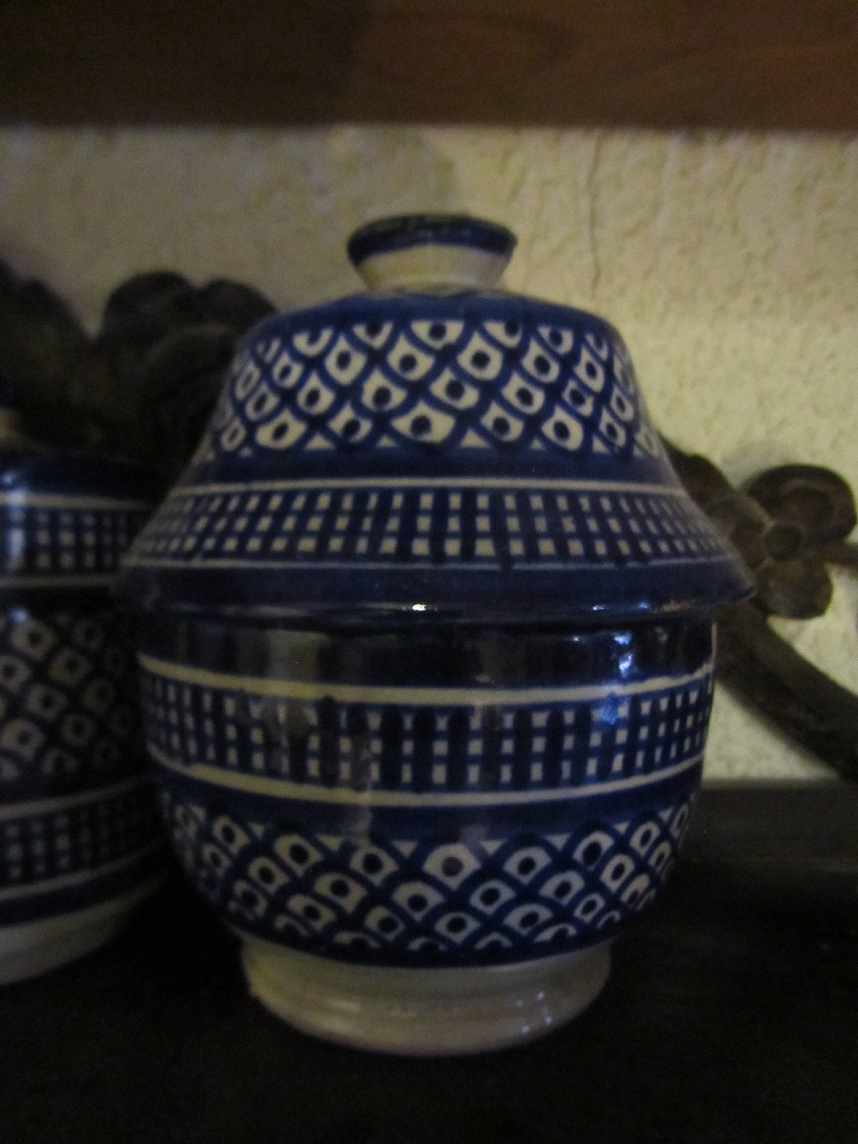 Lot 11 Moroccan pottery butter pot from the 1940s signed Serghini.
