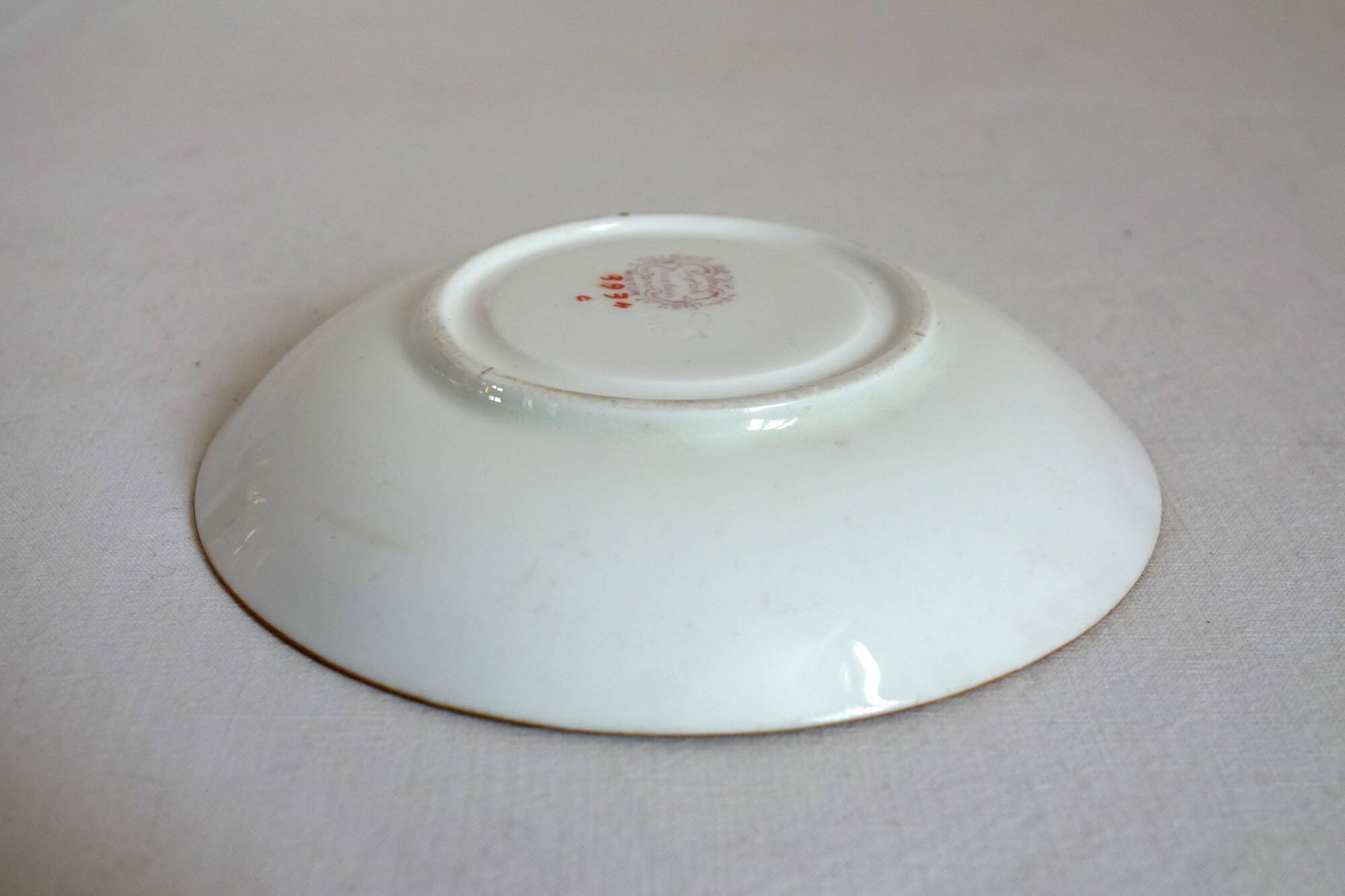 Minton English porcelain tea cup and saucer mid-19th century