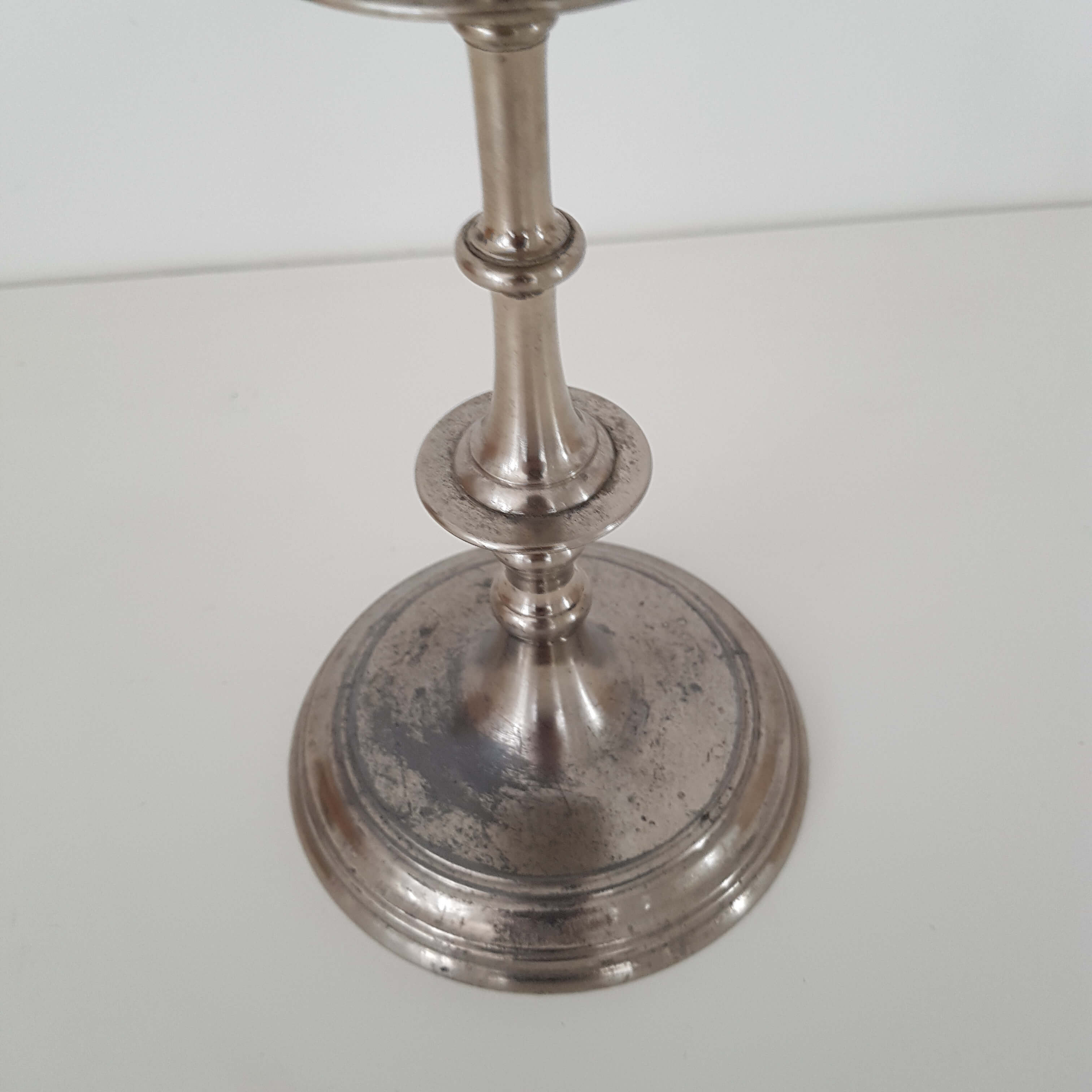Candlestick former metal silver