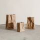 Set of Three Finnish Mid Century Tapio Wirkkala "Paper Bag" Vases, 1970s