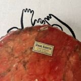 vide poche en marbre rose forme brut, italy 1970