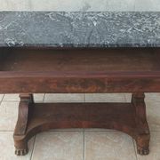 Restoration period mahogany console table