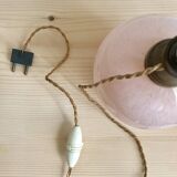 Art Deco pink opaline lamp
