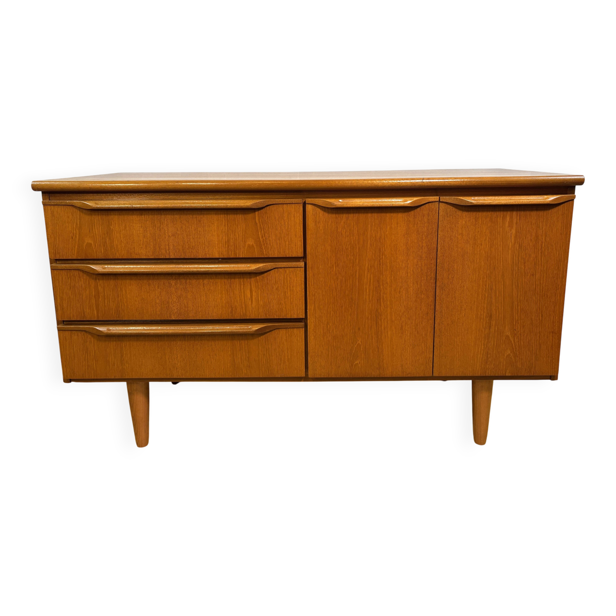 Mid-Century Retro Vintage Teak Sideboard by Sakol 1960  Danish Design Influ