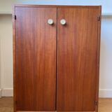 60's wooden shoe cabinet