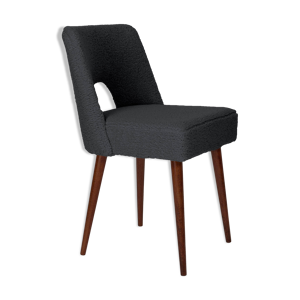 Chaise 'Shell' en bouclé - gris