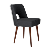 Chaise 'Shell' en bouclé gris foncé, années 1960