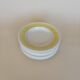 11 assiettes jaune et blanche vintage