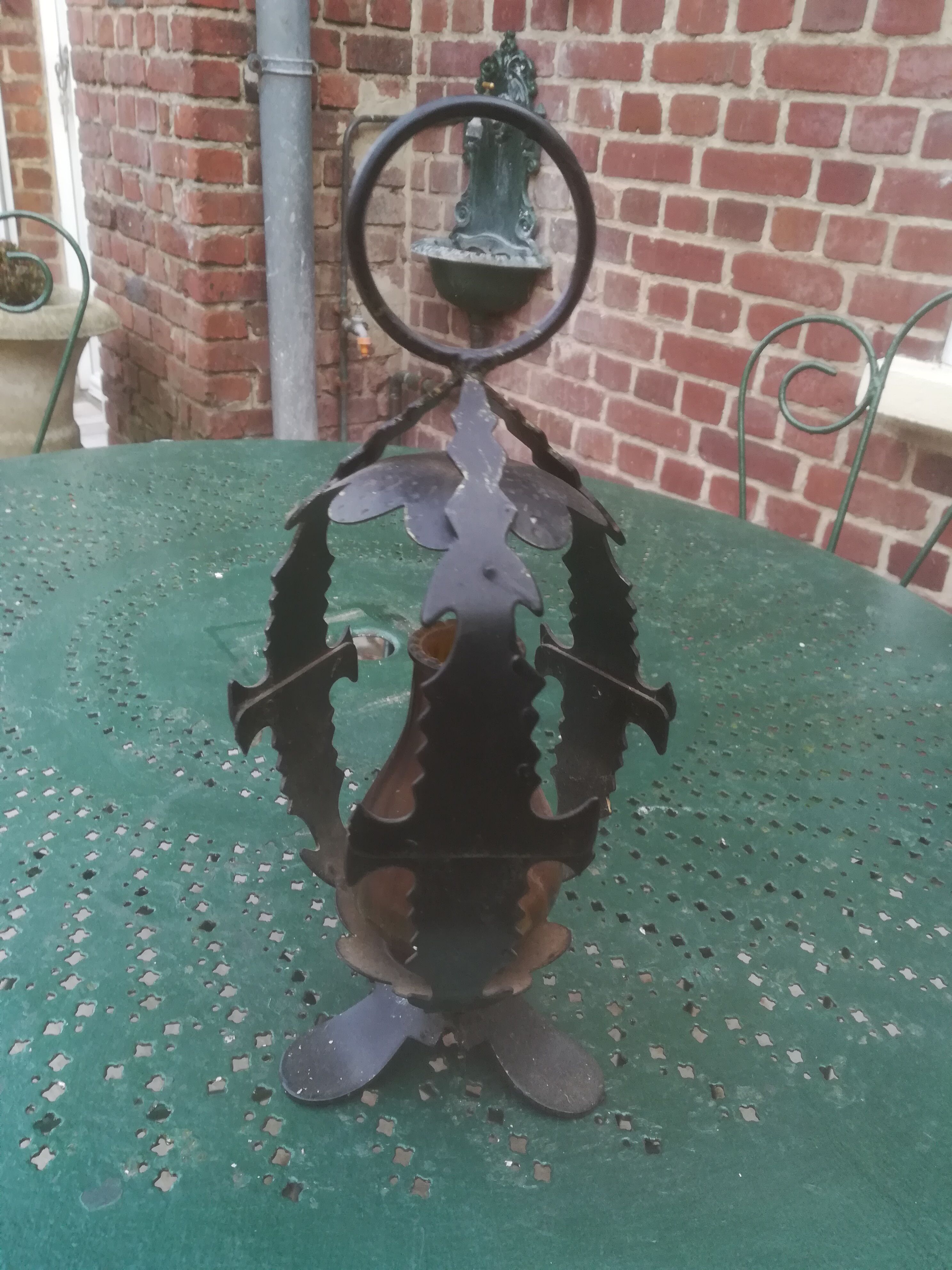 Wrought iron lamp