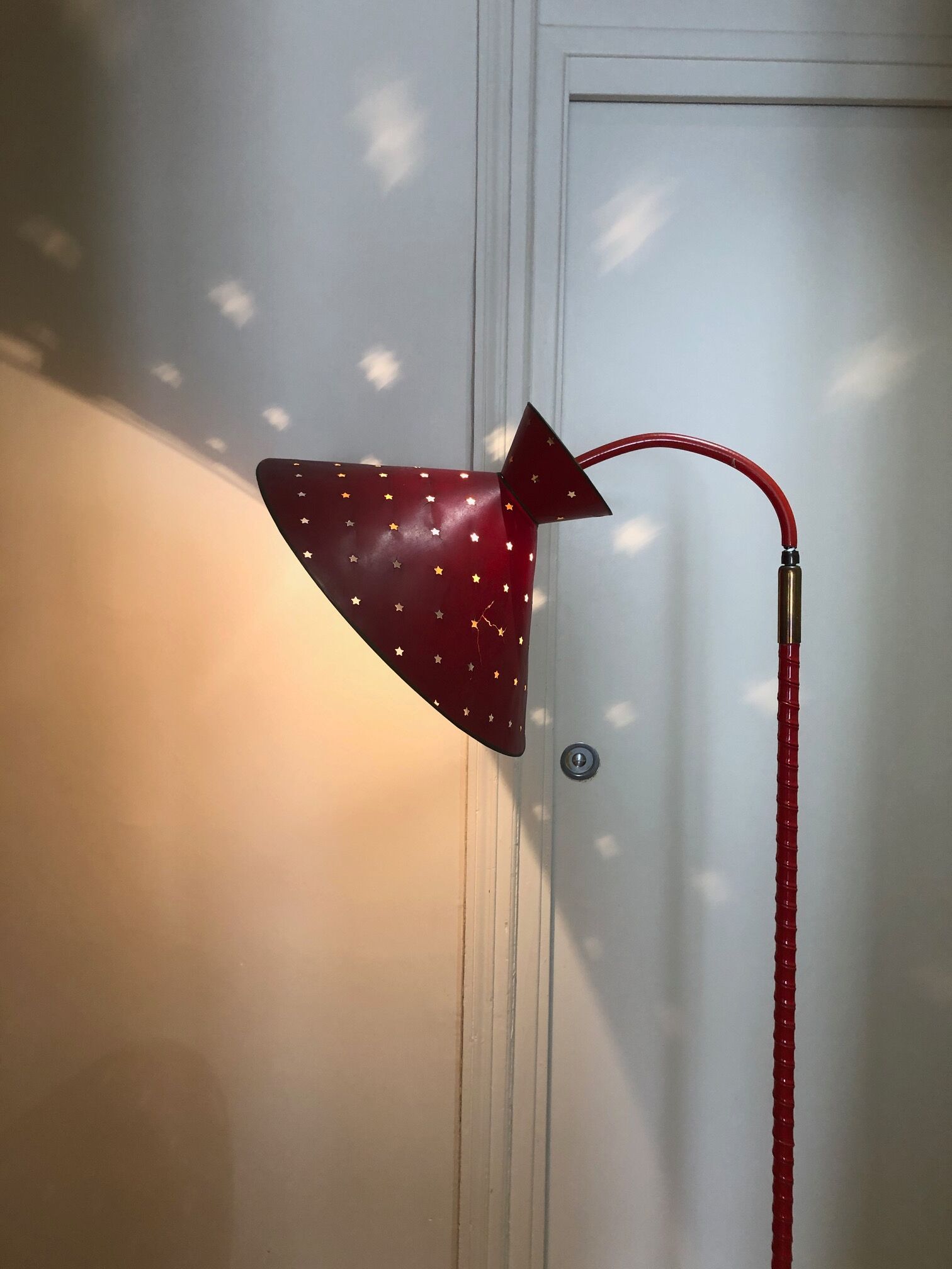 Lamppost with paper lampshade 1950