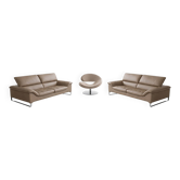 Ensemble salon Roche Bobois cuir – 2 canapés SCENARIO + fauteuil MOON (2009