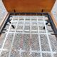 Banquette des années 60 en chêne et pieds métalliques
