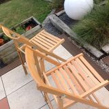 Pair of folding chairs Scandinavian style 70s