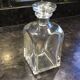 Vintage Italy glass and crystal carafe with cork