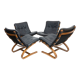 Lot de 4 chaises Kangourou, Westnofa, Norvège 1970