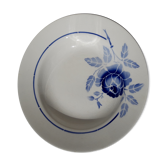 Assiette creuse en faïence de Saint Amand modèle Rosine diam 22,5 m