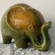 Green Rimini ceramic elephant, Aldo Londi for Bitossi, 1960