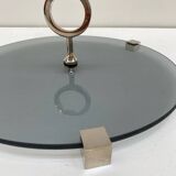 Glass and chrome presentation tray