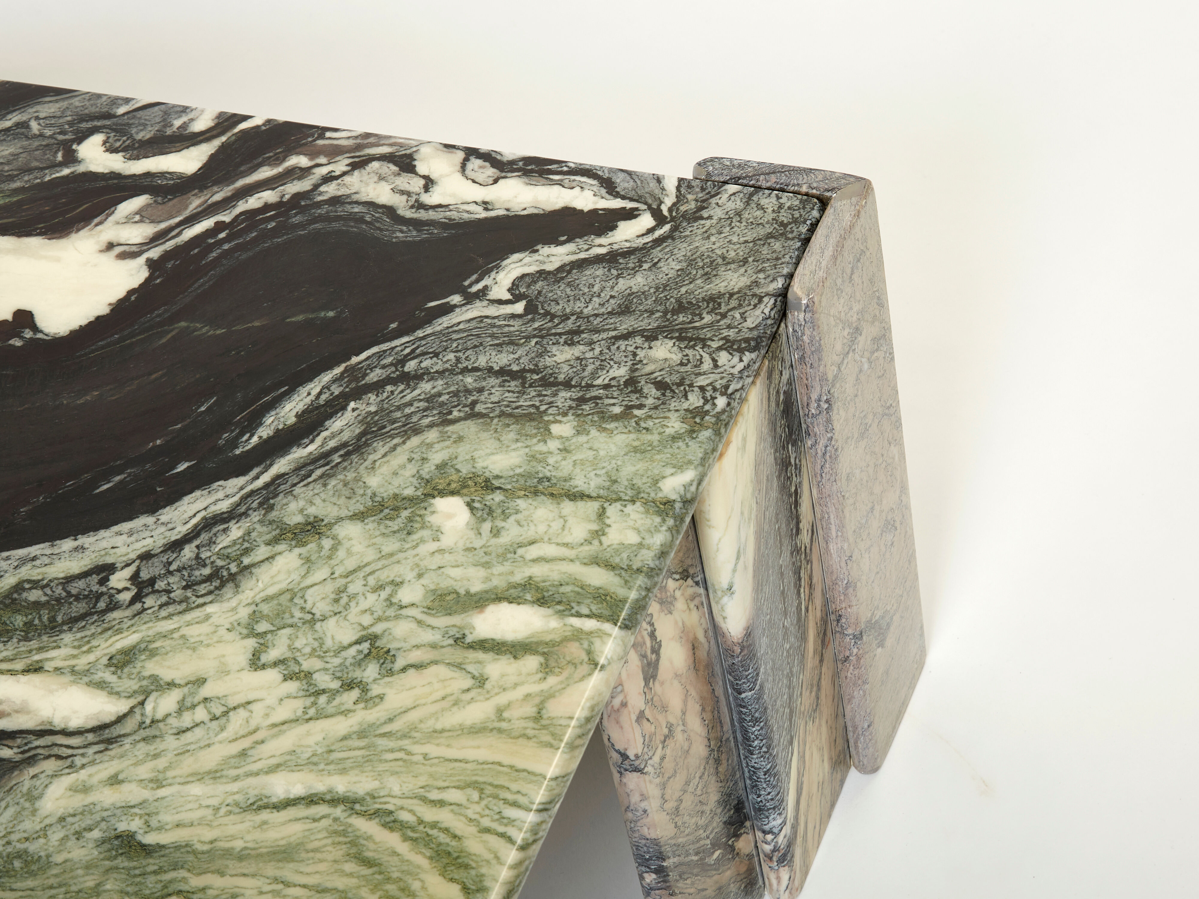 Sicilian marble eye coffee table circa 1970