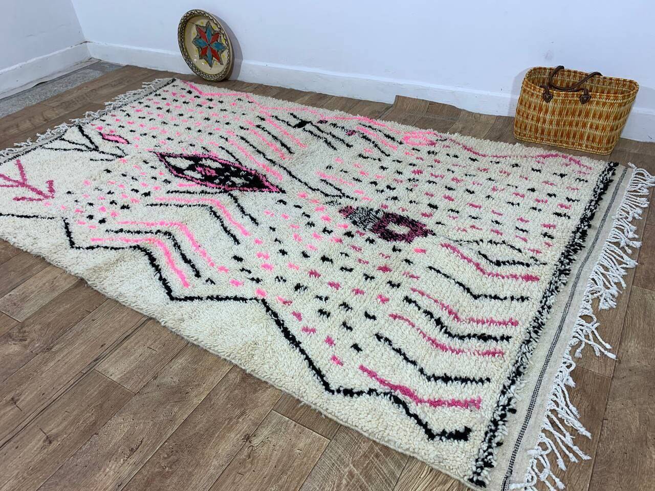 Handmade Moroccan Berber rug 255 X 146 CM