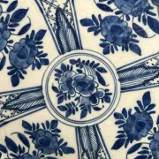 Delft, faience plate decorated in Kraak style, De Grieksche A manufacture, 18th century.